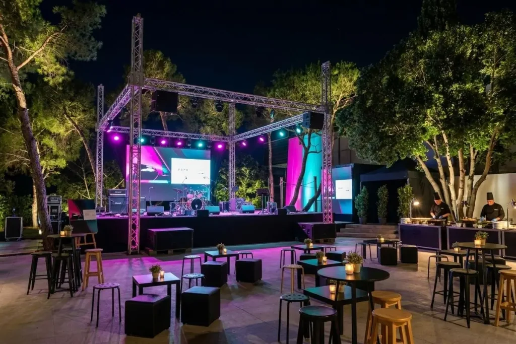Alquiler de escenario y tarima para un evento