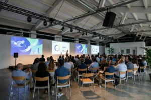 Experiencia audiovisual inmersiva en un evento