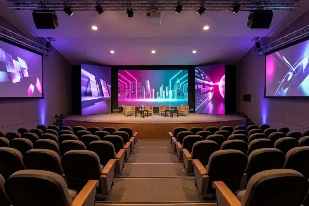 Pantalla LED de escenario en un evento