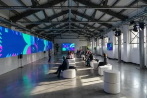Espectáculo de videomapping en un evento